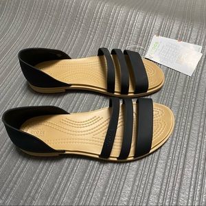 NWT Crocs Tulum Open Flat Sandal